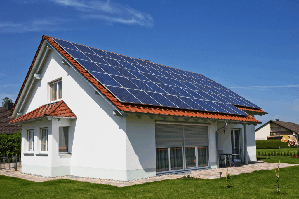 Domača hiša z sončno elektrarno