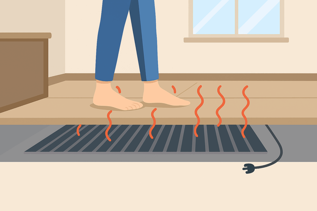 Električno talno gretje.