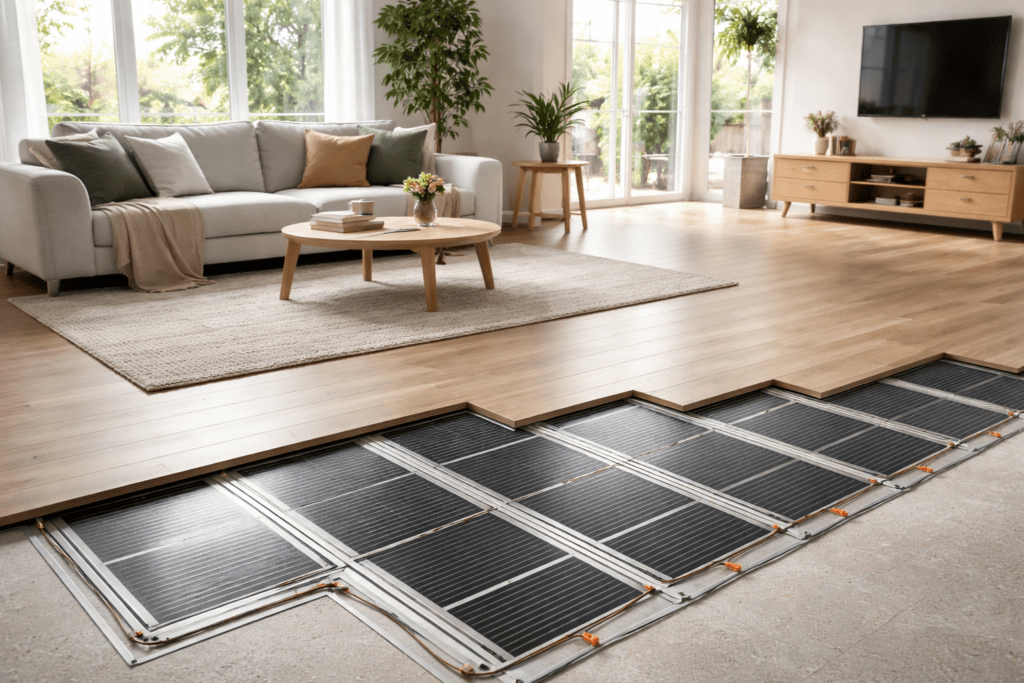 Talno gretje z grelnimi folijami.