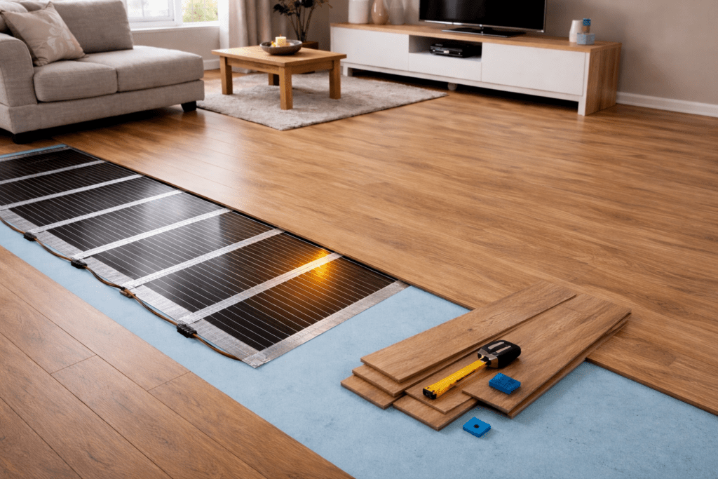 Grelne folije pod laminatom.