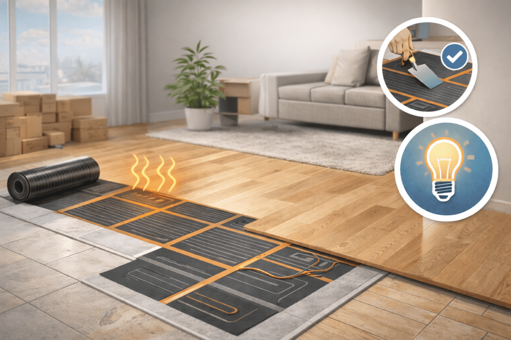 Polaganje talnega gretja in nasveti.