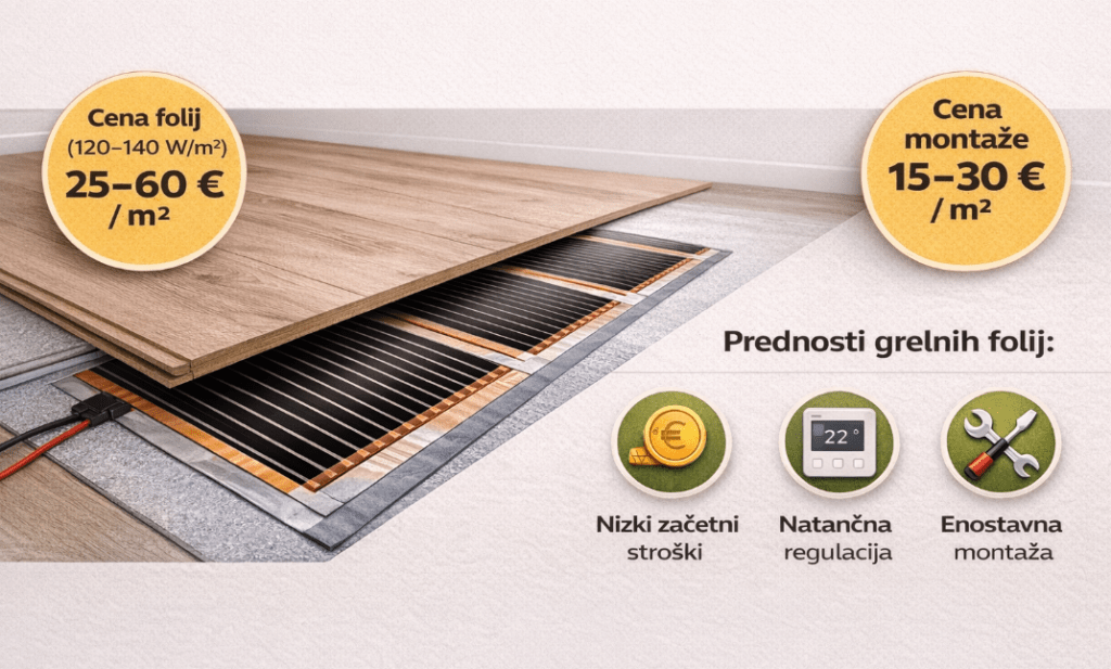 Koliko stanejo grelne folije?