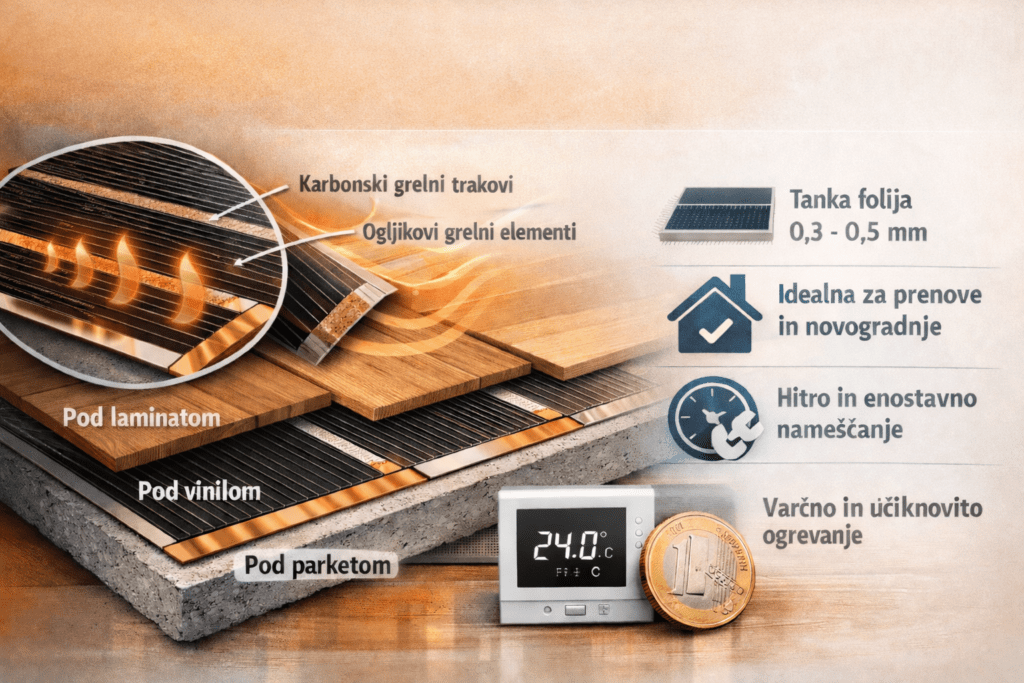 Karbonska grelna folija in njene prednosti.